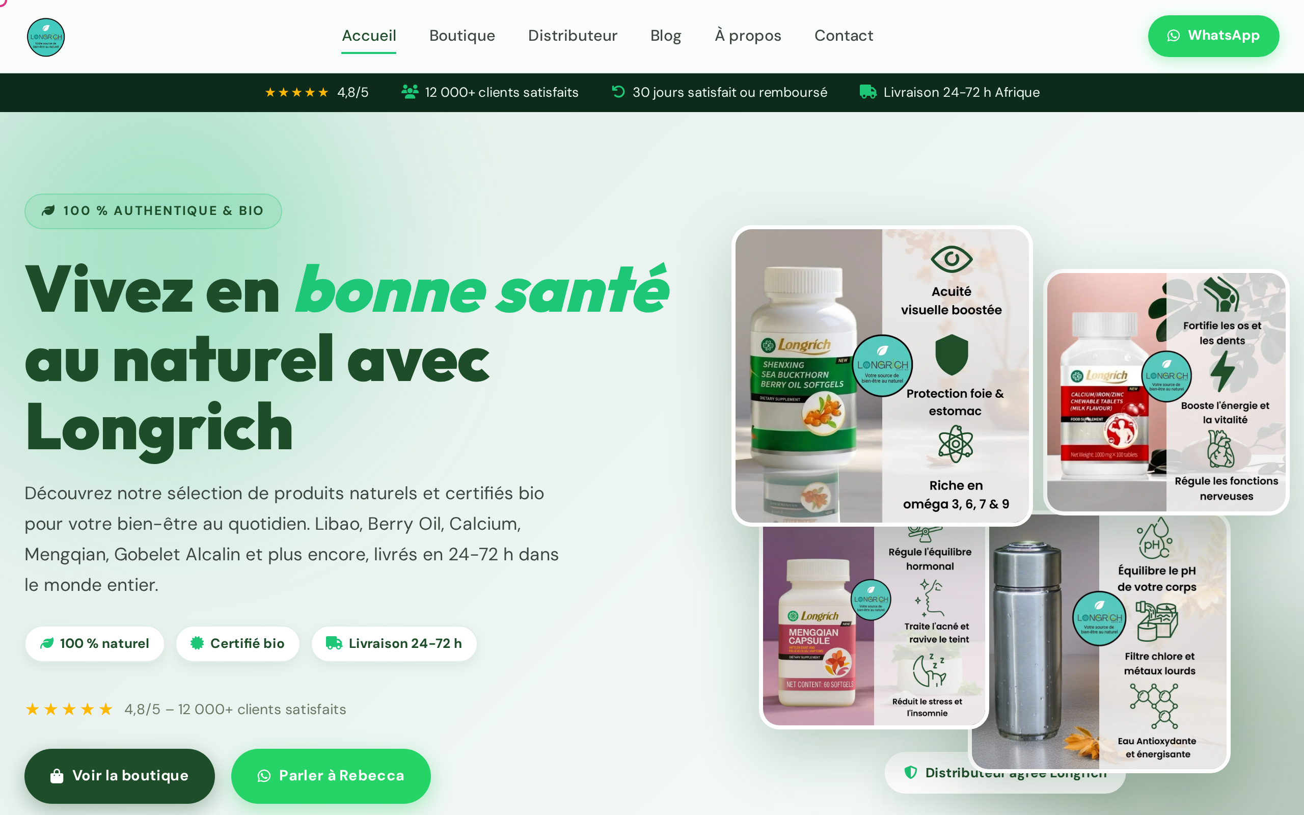 Site Longrich Santé Bio — réalisation ePerformance